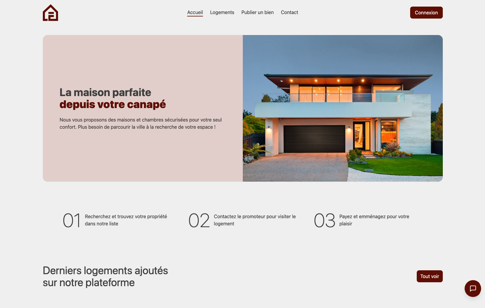 Location Facile — page d'accueil de la plateforme